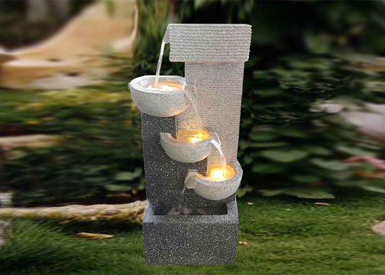 চীন H70.5CM হ্যান্ডমেড রঙিন নেতৃত্বে জল ফোয়ারা পলরেসিন সরবরাহকারী