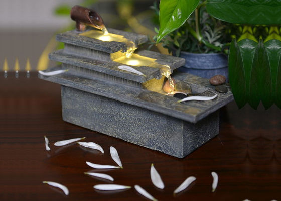 হোম সজ্জা পলিরসিন ইনডোর লাইট আপ ওয়াটার ফোয়ারা সরবরাহকারী